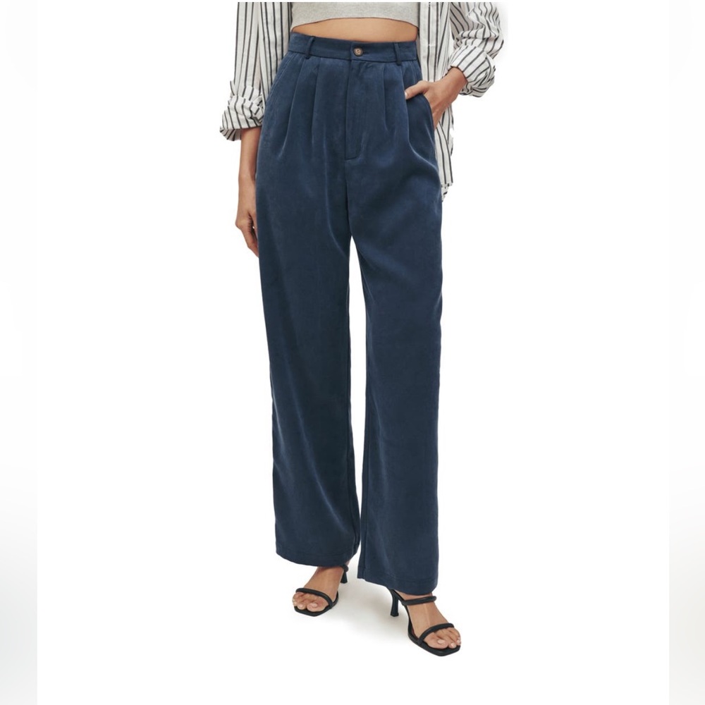 Reformation Mason Pant Navy Blue size 12